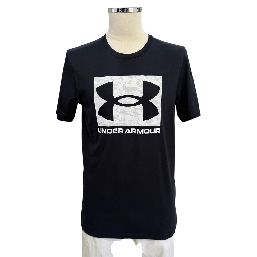Under Armour Graphic Logo Tee Black Athleisure Streetwear Gym Y2K Sport SZ S - Picture 4 of 7